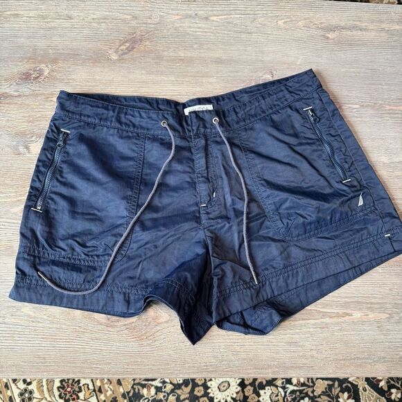 Nautica Navy Blue Athletic Cargo Shorts - Picture 1 of 8